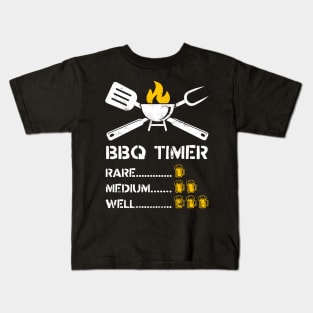 BBQ Timer Barbeque & Beer Kids T-Shirt